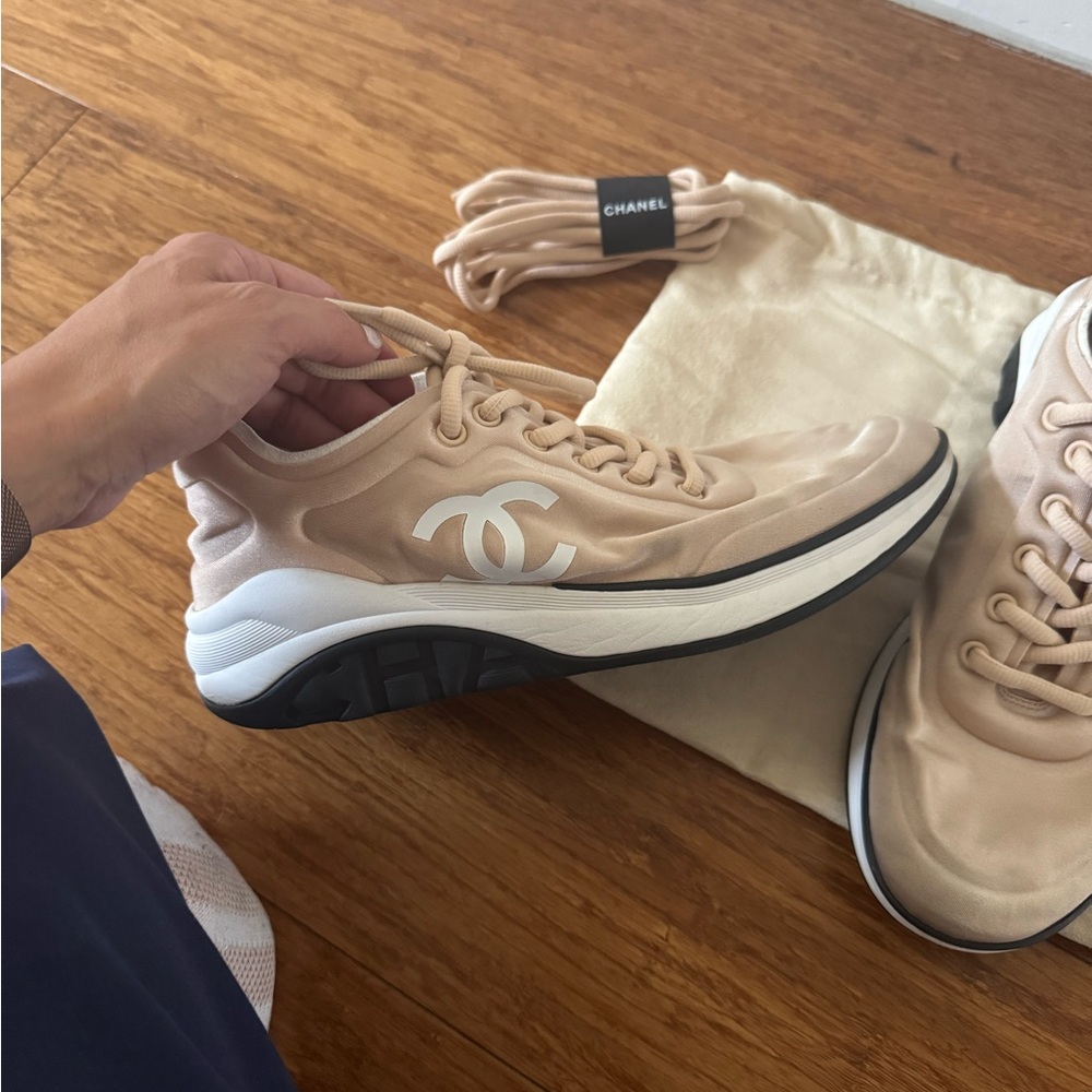 CHANEL Women's Beige Sneakers